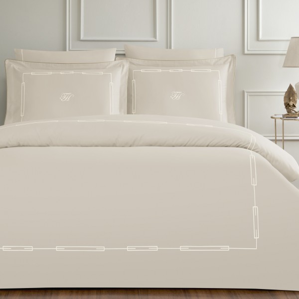Комплект постельного белья Tivolyo Home CHANEL бежевый